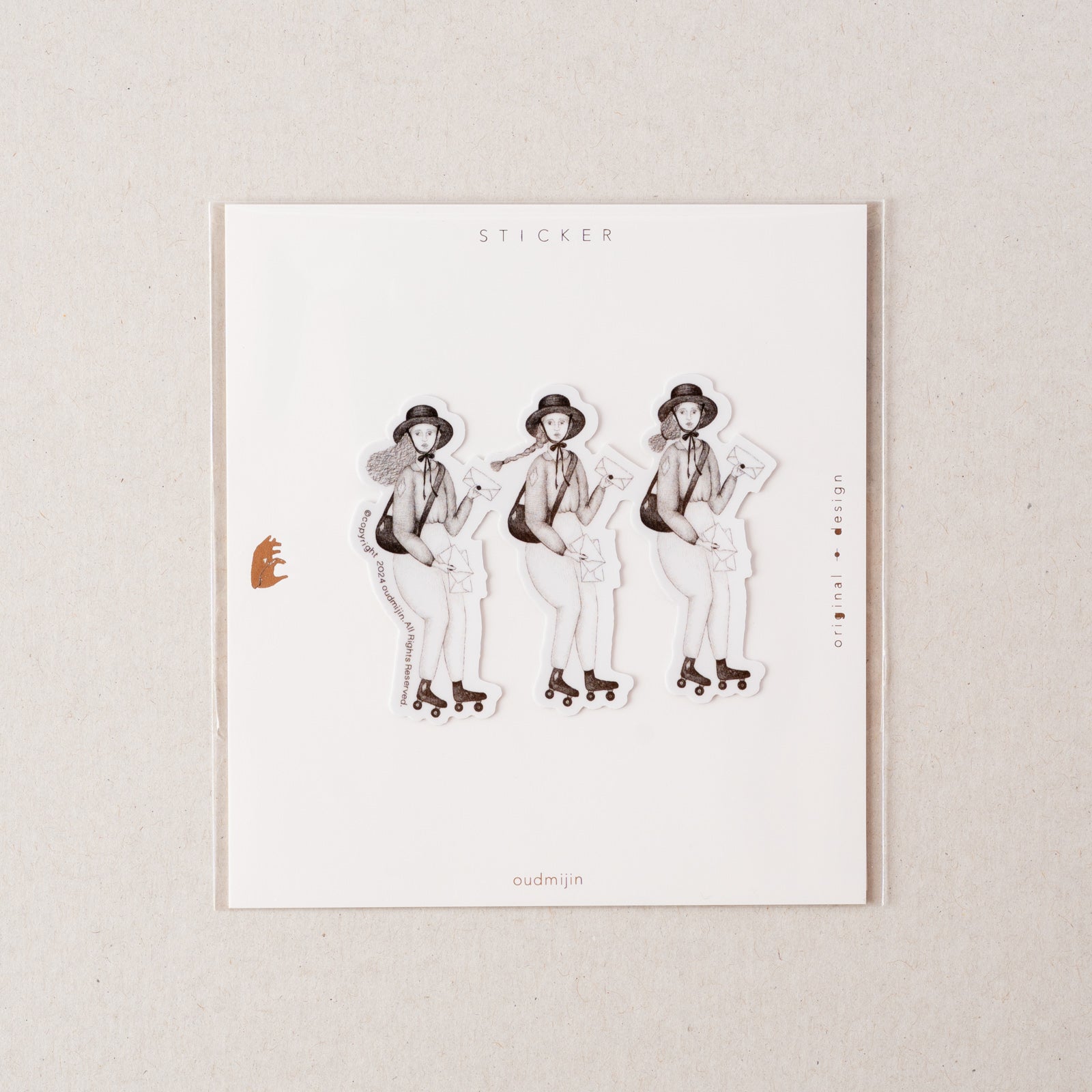 oudmijin｜ステッカー「TripletPostman／三つ子の配達員」 | 月刊手紙舎