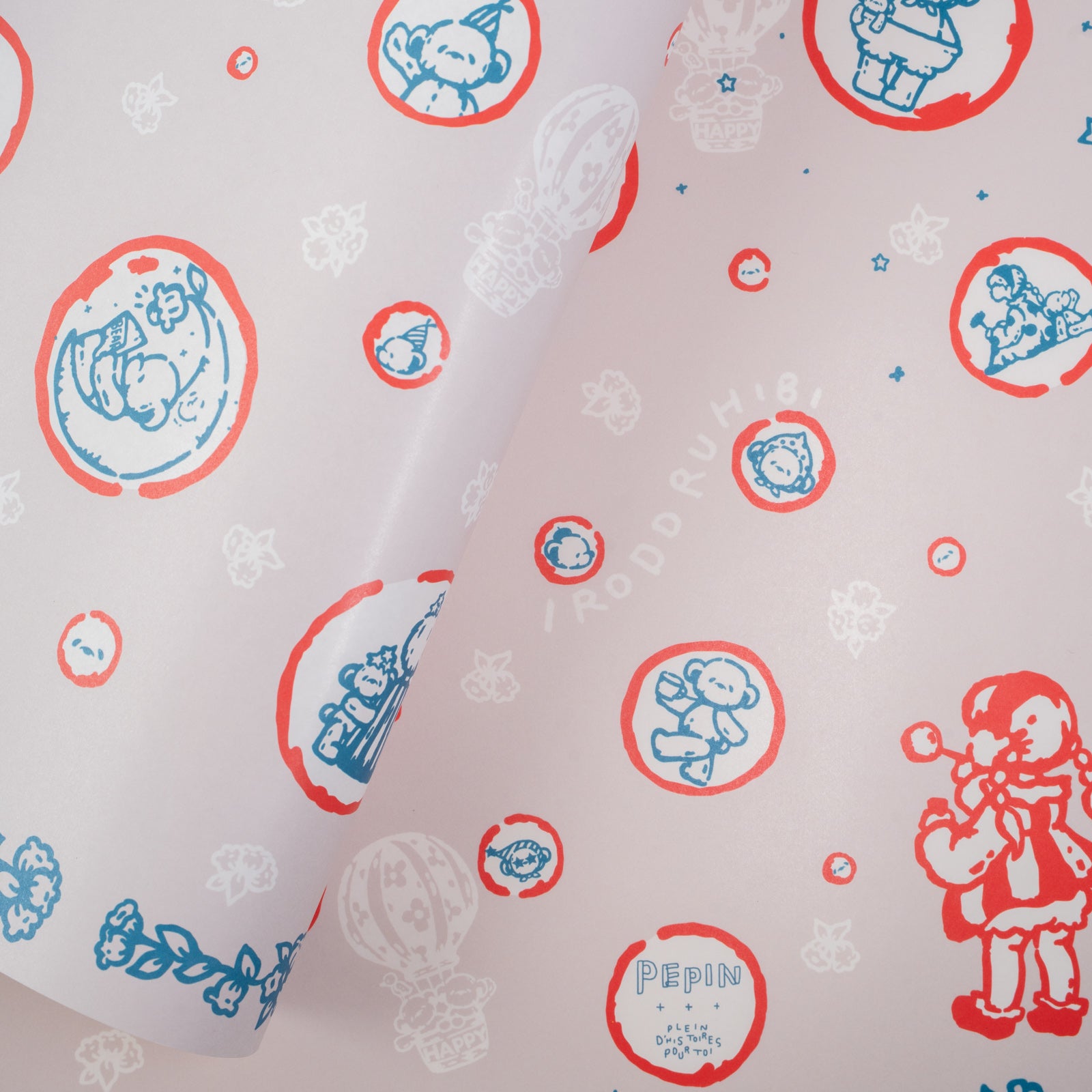 PEPINさんのかわいい包装紙「IRODORU HIBI」