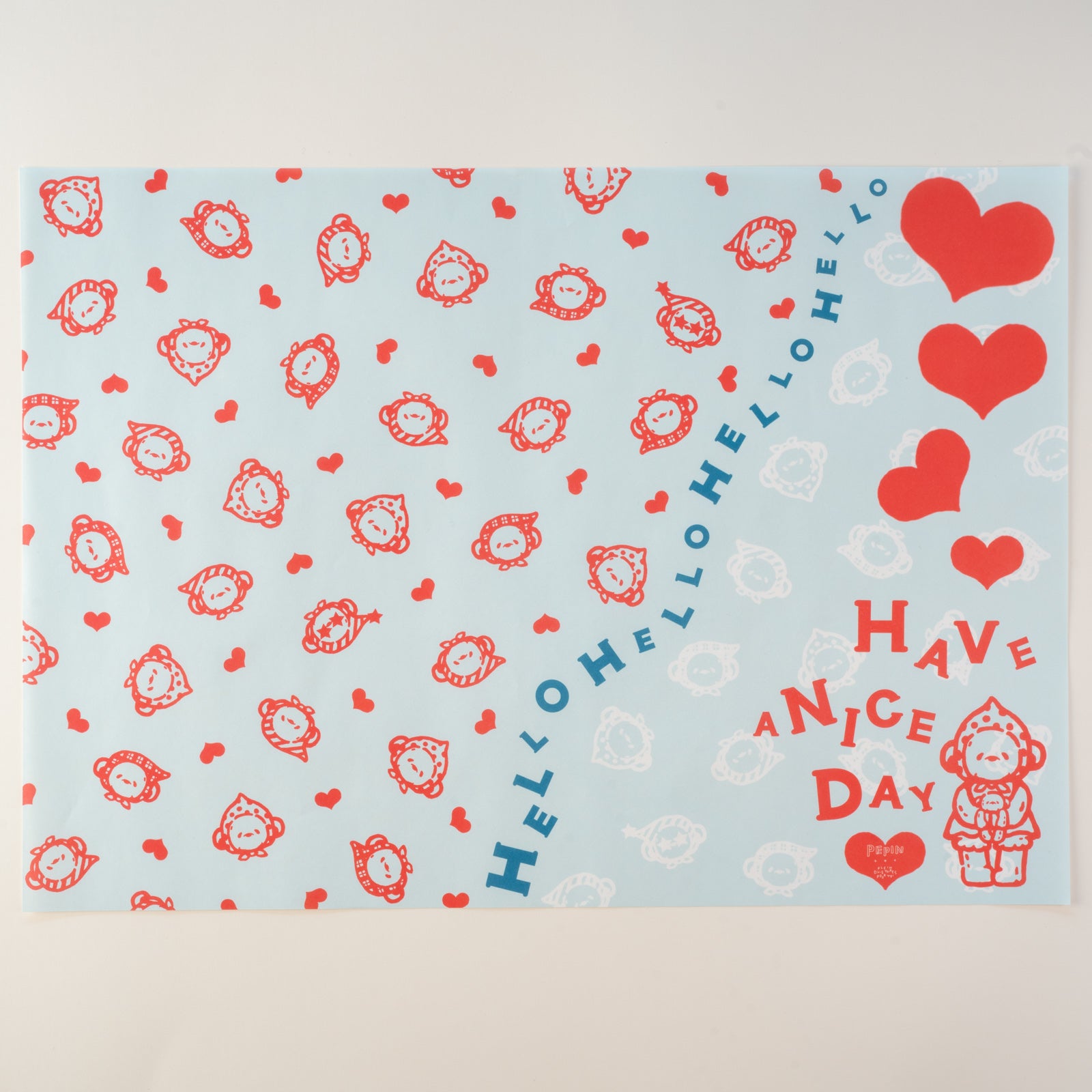 PEPINさんのかわいい包装紙「BEAR FACE」