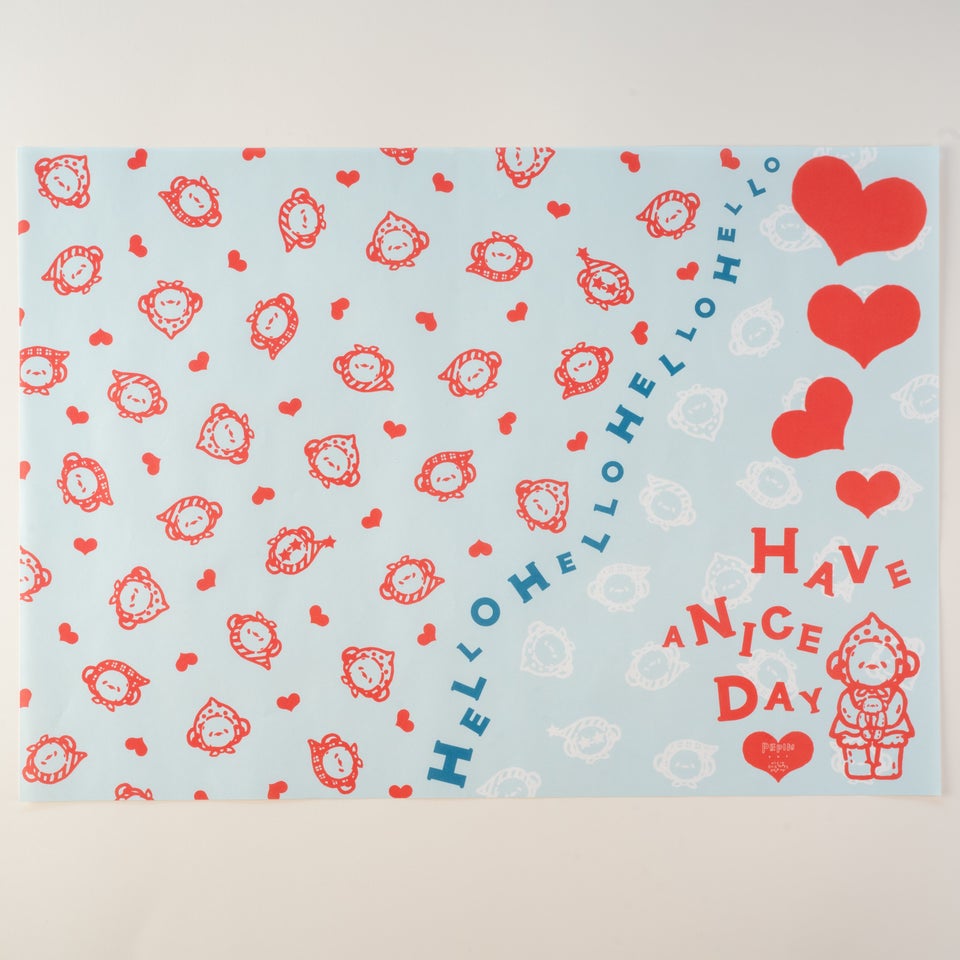 PEPINさんのかわいい包装紙「BEAR FACE」