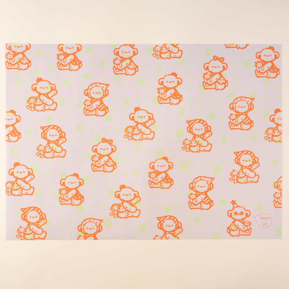 PEPINさんのかわいい包装紙「おすわりベアーズ」
