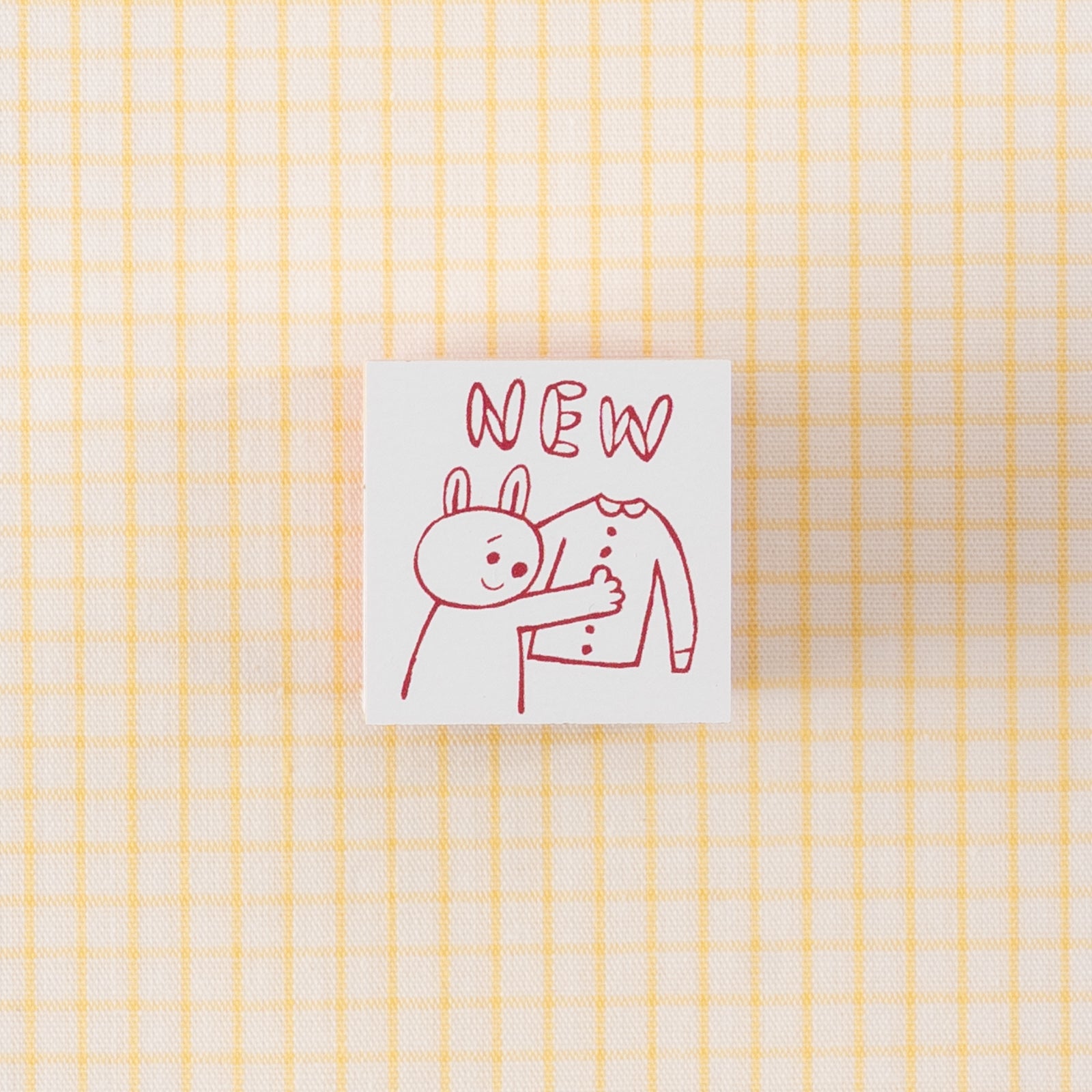 うさぎさんがおニューの服を買ったスタンプ