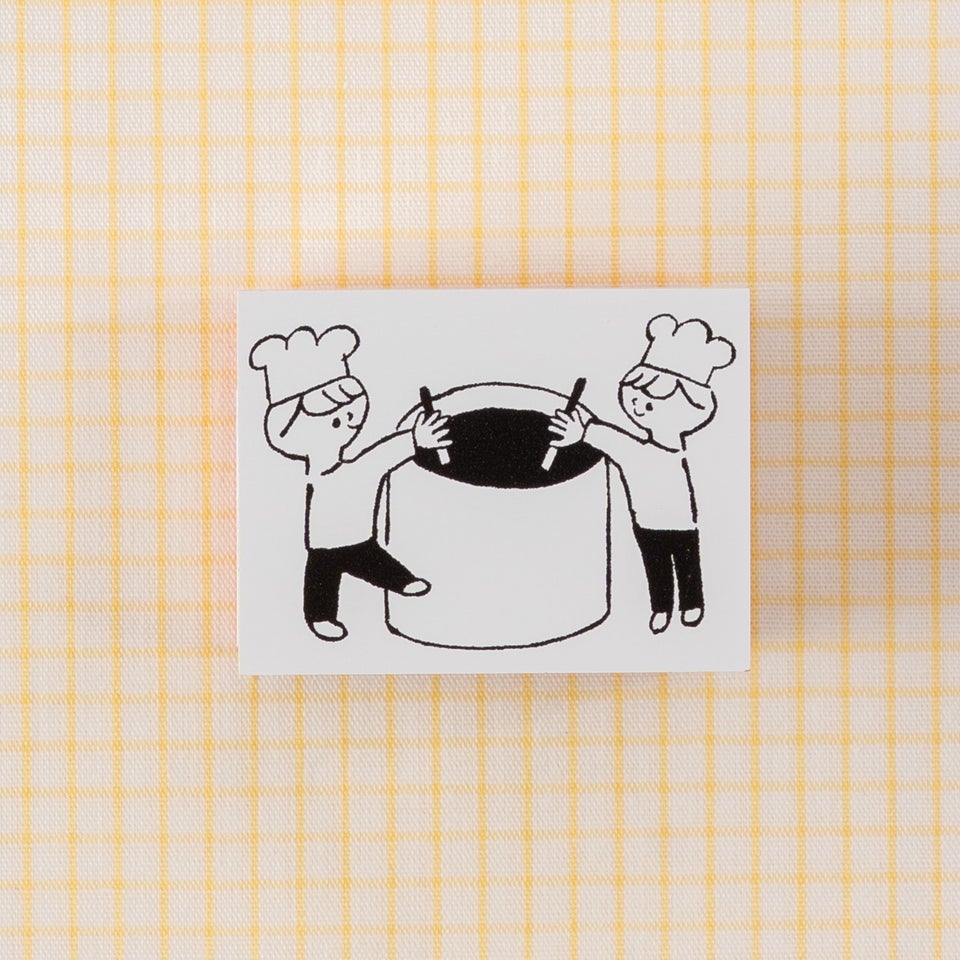 963hankoさんの2人でご飯を作る姿がかわいいスタンプ