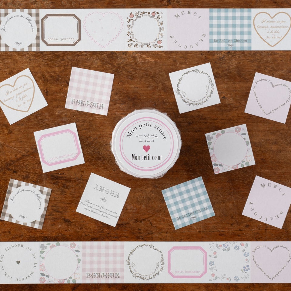 Mon petit artisteさんのキュートなロールふせんニコニコ