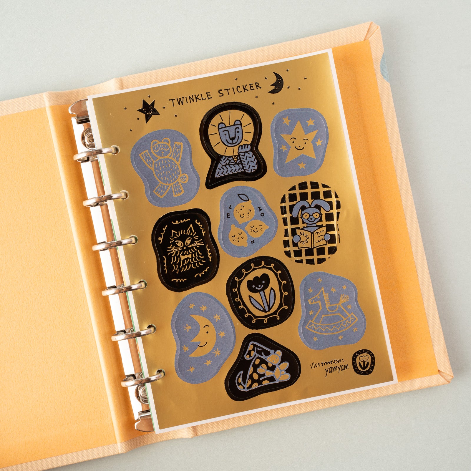 手紙社｜yamyam・ミニロクシール ツヤツヤ「TWINKLE STICKER」 | 月刊