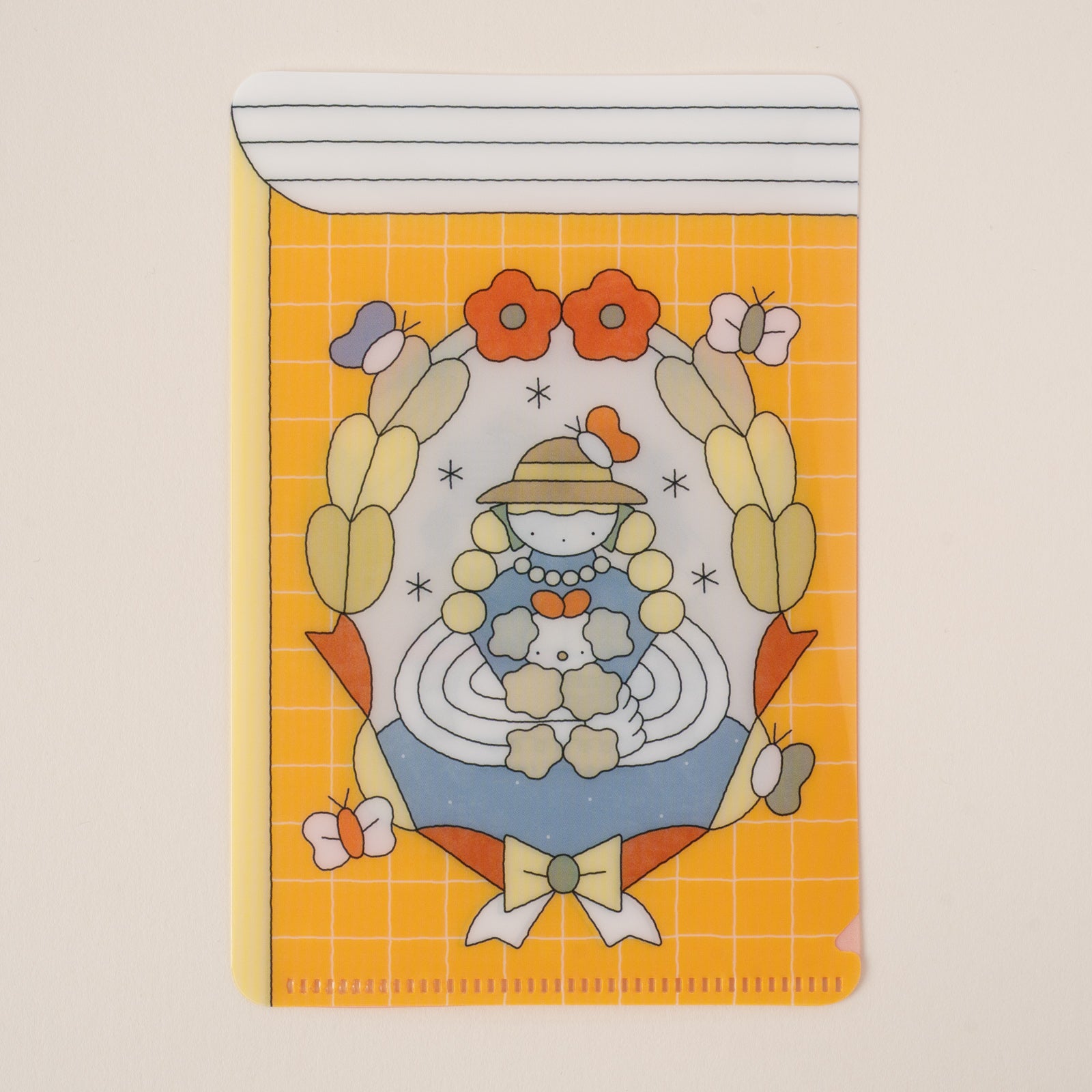 レトロな色合いのデザインのファイル表