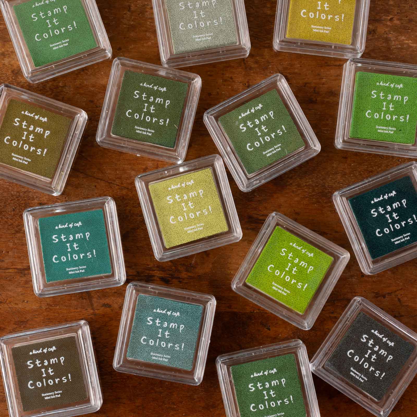 什物 a kind of cafeさんの豊富なグリーンカラーが心ときめくインクパッド
