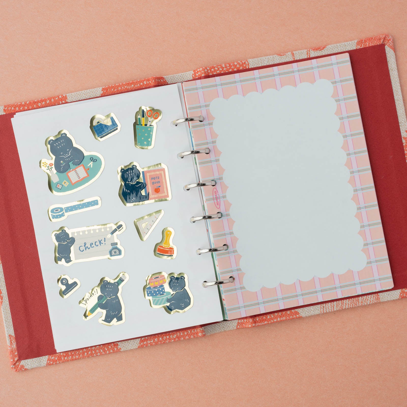手紙社｜mimibear・ミニロクリフィル・2wayリフィル「check」 | 月刊手紙舎