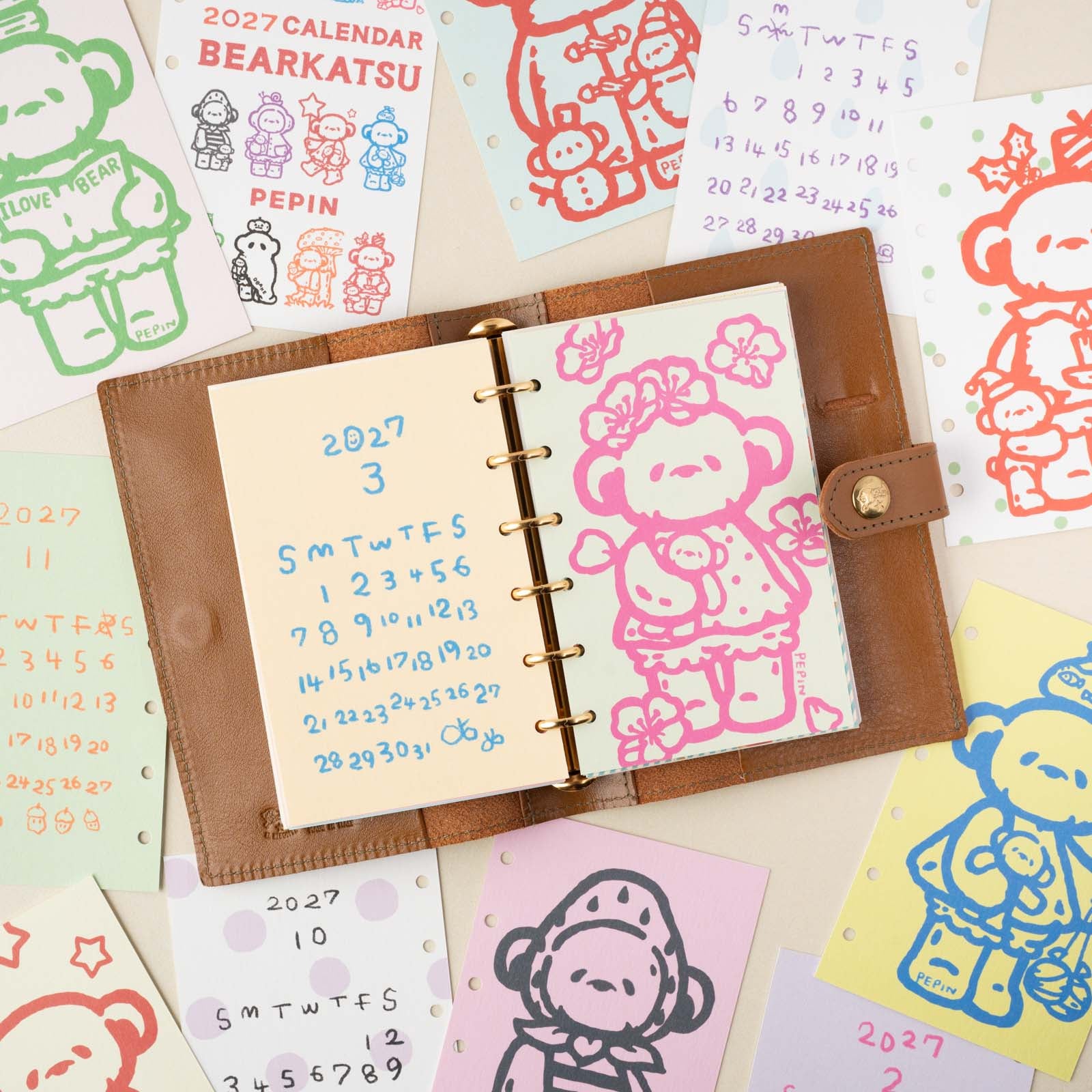 手紙社｜PEPIN・2027年カレンダー「BEARKATSU」 | 月刊手紙舎