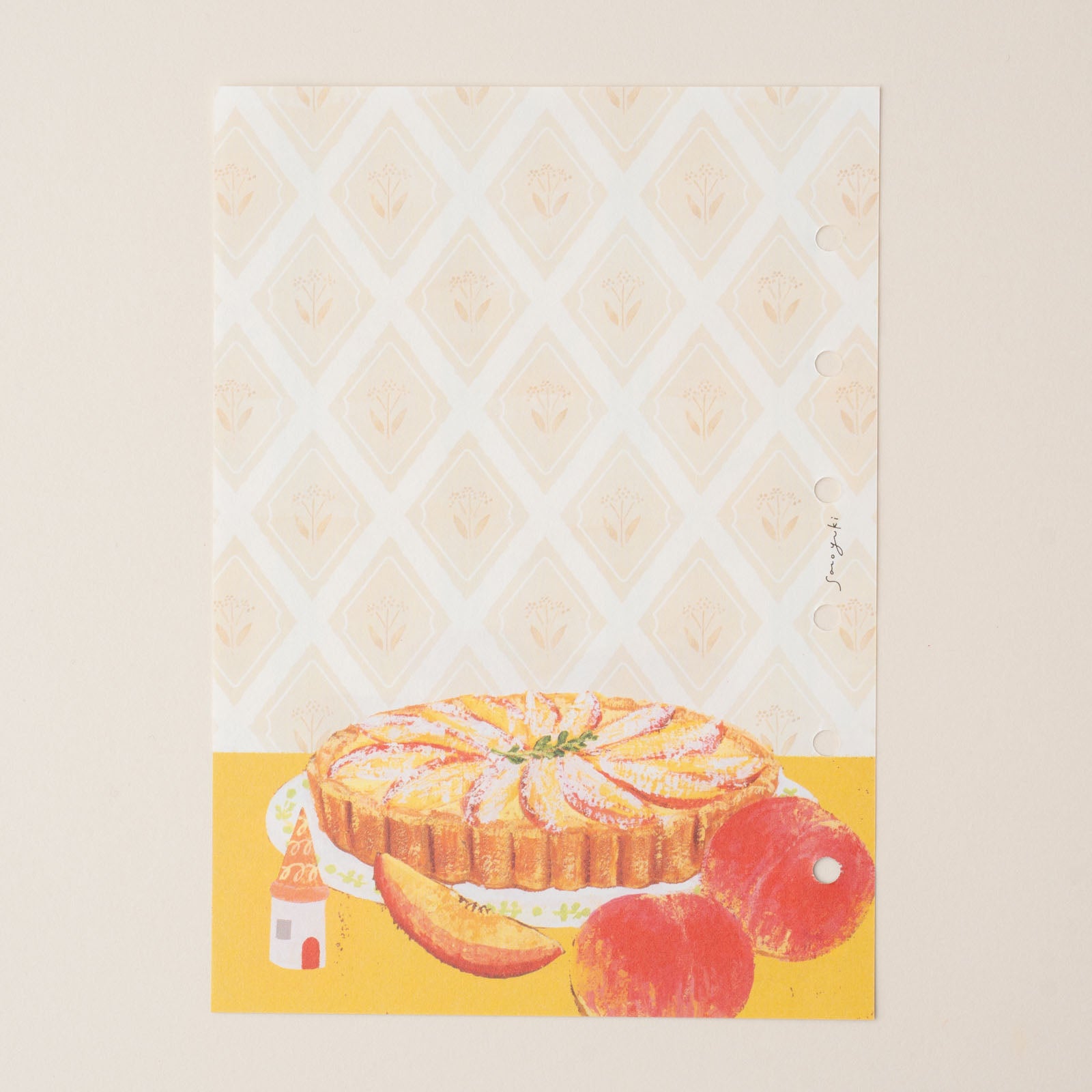 美味しそうなりんごのタルトが描かれたデザイン