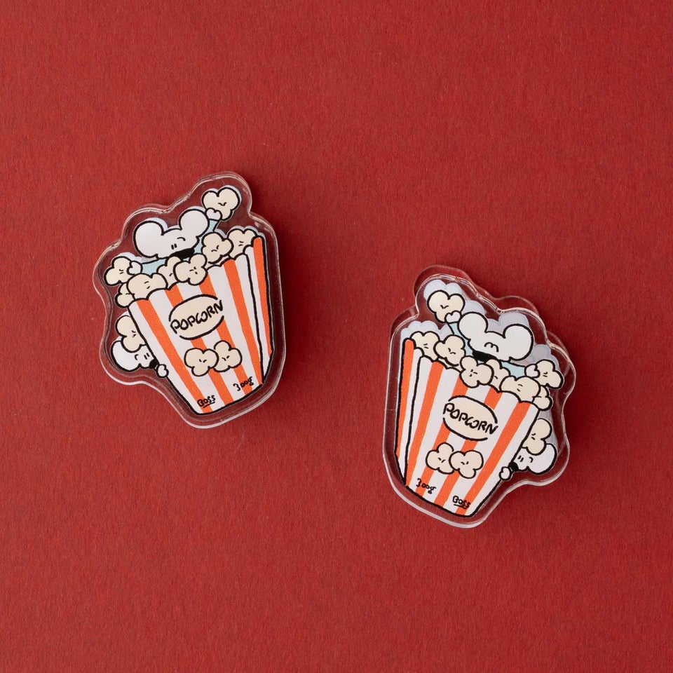 1991w2992 ネズミ社長さんのかわいいリバーシブルアクリルクリップ